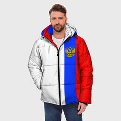 Куртка зимняя мужская Цвета России - герб, цвет: 3D-черный — фото 2