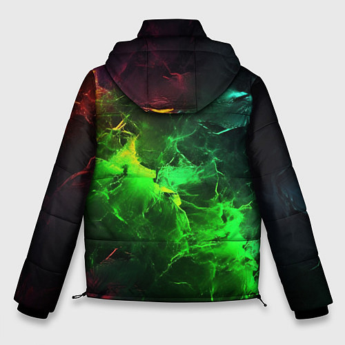 Мужская зимняя куртка Зеленое свечение / 3D-Черный – фото 2