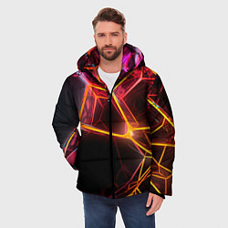 Куртка зимняя мужская Неоновая конструкция, цвет: 3D-черный — фото 2