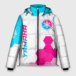 Мужская зимняя куртка Yamaha neon gradient style: надпись, символ
