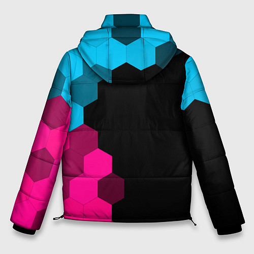 Мужская зимняя куртка Counter-Strike 2 - neon gradient: по-вертикали / 3D-Черный – фото 2