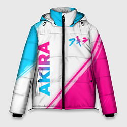 Куртка зимняя мужская Akira neon gradient style: надпись, символ, цвет: 3D-черный