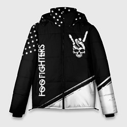 Мужская зимняя куртка Foo Fighters и рок символ на темном фоне