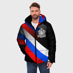 Куртка зимняя мужская Пограничные войска - флаг РФ, цвет: 3D-светло-серый — фото 2