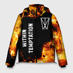 Мужская зимняя куртка Within Temptation и пылающий огонь