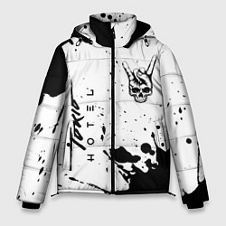 Мужская зимняя куртка Tokio Hotel и рок символ на светлом фоне