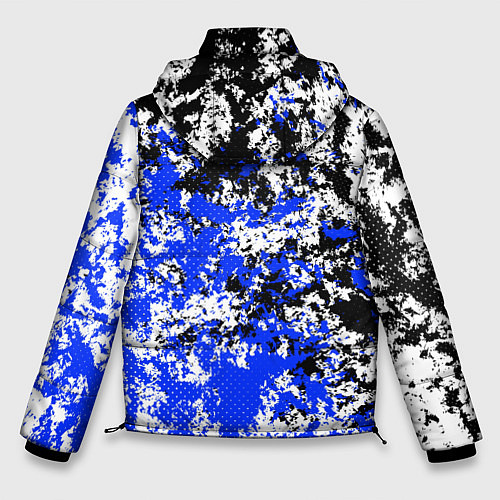 Мужская зимняя куртка Сине чёрный узор / 3D-Черный – фото 2