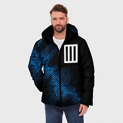Куртка зимняя мужская Paramore звуковая волна, цвет: 3D-черный — фото 2