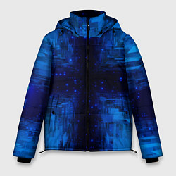 Куртка зимняя мужская Тёмно-синие множества фигур, цвет: 3D-красный