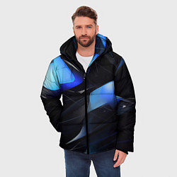 Куртка зимняя мужская Black blue elements, цвет: 3D-красный — фото 2