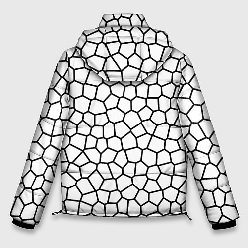 Мужская зимняя куртка Мозаика белый / 3D-Черный – фото 2