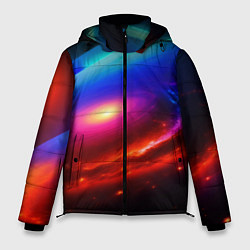 Куртка зимняя мужская Неоновая галактика, цвет: 3D-красный