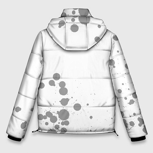 Мужская зимняя куртка JoJo Bizarre Adventure glitch на светлом фоне: над / 3D-Черный – фото 2