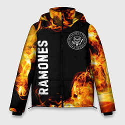 Мужская зимняя куртка Ramones и пылающий огонь