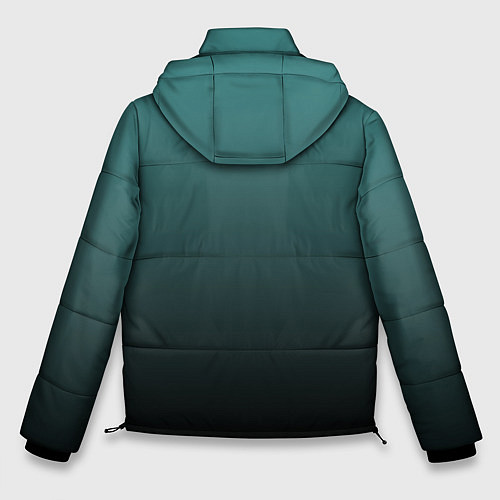 Мужская зимняя куртка Градиент зелено-черный / 3D-Черный – фото 2