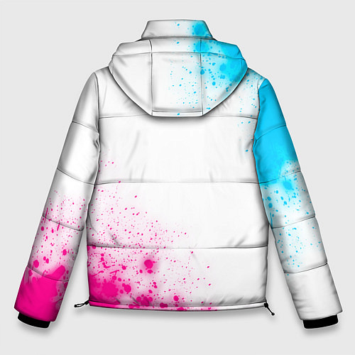 Мужская зимняя куртка Twenty One Pilots neon gradient style: надпись, си / 3D-Черный – фото 2