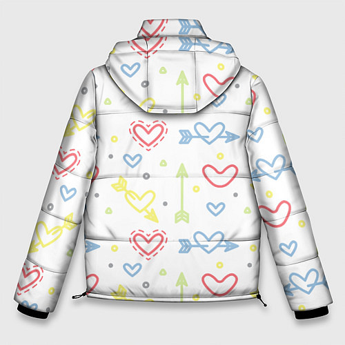 Мужская зимняя куртка Color hearts / 3D-Черный – фото 2