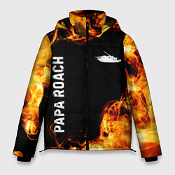 Мужская зимняя куртка Papa Roach и пылающий огонь