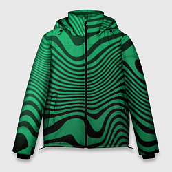 Куртка зимняя мужская Абстрактный узор волн, цвет: 3D-светло-серый