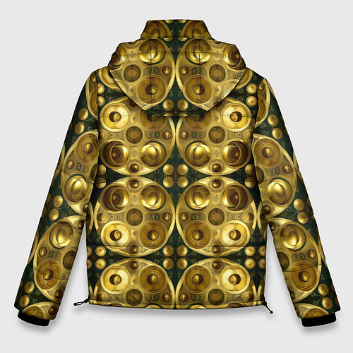 Мужская зимняя куртка Золотые защитные пластины / 3D-Черный – фото 2
