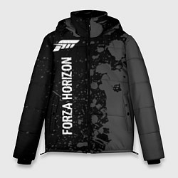 Куртка зимняя мужская Forza Horizon glitch на темном фоне: по-вертикали, цвет: 3D-черный