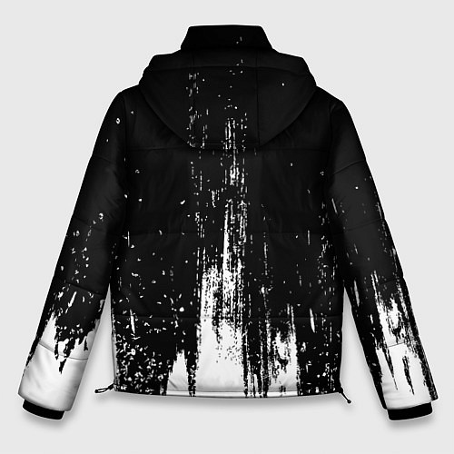 Мужская зимняя куртка Arctic Monkeys и рок символ на темном фоне / 3D-Черный – фото 2