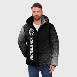 Куртка зимняя мужская Nickelback glitch на темном фоне: по-вертикали, цвет: 3D-черный — фото 2