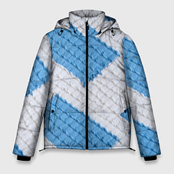 Куртка зимняя мужская Вязаная текстура, цвет: 3D-светло-серый