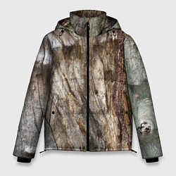 Куртка зимняя мужская Текстура коры дерева платана, цвет: 3D-светло-серый