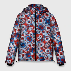 Куртка зимняя мужская Цветы России, цвет: 3D-черный