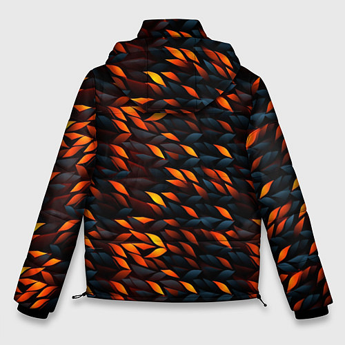 Мужская зимняя куртка Black orange texture / 3D-Светло-серый – фото 2