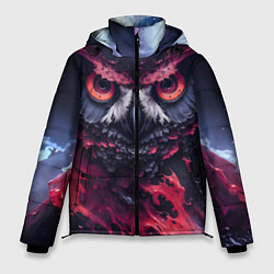 Куртка зимняя мужская Сова взгляд краска, цвет: 3D-черный