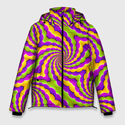 Куртка зимняя мужская Красивая иллюзия вращения, цвет: 3D-черный