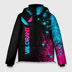Куртка зимняя мужская Valorant - neon gradient: по-вертикали, цвет: 3D-черный