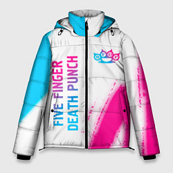 Мужская зимняя куртка Five Finger Death Punch neon gradient style: надпи