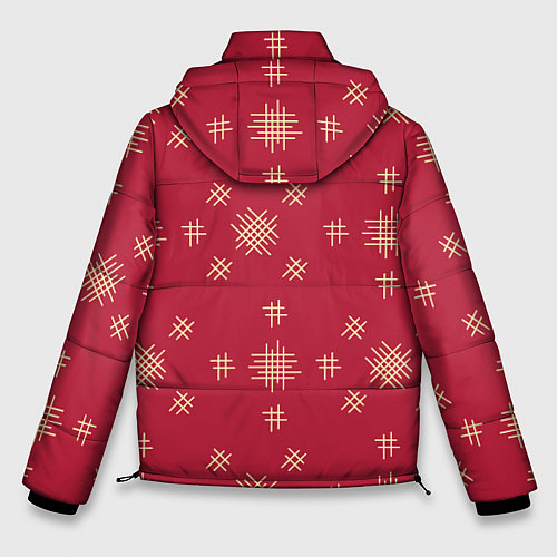 Мужская зимняя куртка Красный стиль / 3D-Черный – фото 2