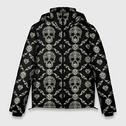 Мужская зимняя куртка Узор с черепами Pattern with skulls