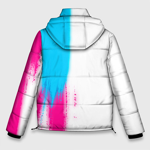 Мужская зимняя куртка Assassins Creed neon gradient style: по-вертикали / 3D-Черный – фото 2