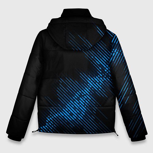 Мужская зимняя куртка AC DC звуковая волна / 3D-Черный – фото 2