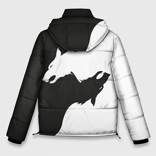Мужская зимняя куртка Волк инь ян / 3D-Черный – фото 2