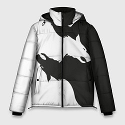 Куртка зимняя мужская Волк инь ян, цвет: 3D-черный
