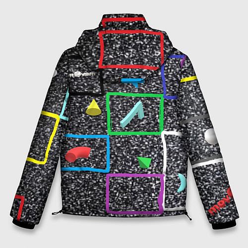 Мужская зимняя куртка Цифровой шум / 3D-Черный – фото 2