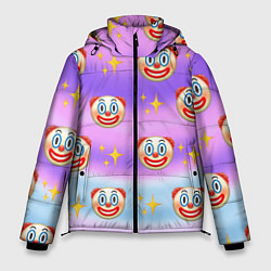 Куртка зимняя мужская Узор с Клоунами, цвет: 3D-черный