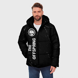 Куртка зимняя мужская The Offspring glitch на темном фоне: по-вертикали, цвет: 3D-черный — фото 2