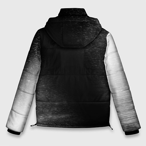 Мужская зимняя куртка Apex Legends glitch на темном фоне: надпись, симво / 3D-Черный – фото 2
