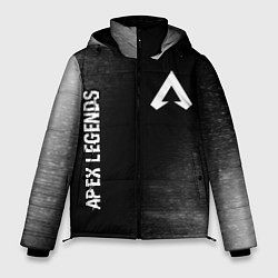 Мужская зимняя куртка Apex Legends glitch на темном фоне: надпись, симво