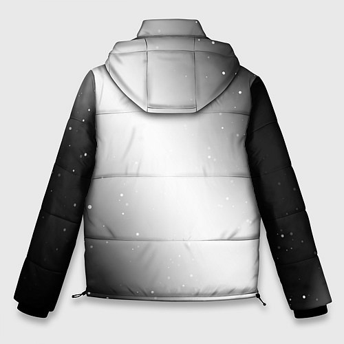 Мужская зимняя куртка Doom glitch на светлом фоне: надпись, символ / 3D-Черный – фото 2