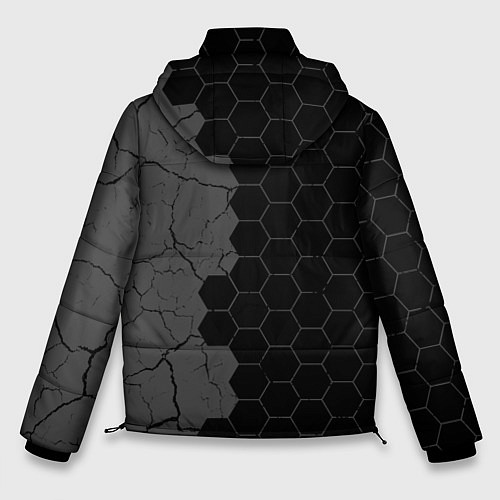 Мужская зимняя куртка Elden Ring glitch на темном фоне: по-вертикали / 3D-Черный – фото 2