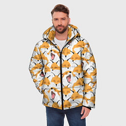 Куртка зимняя мужская Хитрые лисы, цвет: 3D-черный — фото 2