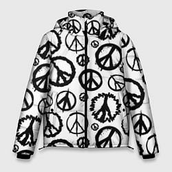 Куртка зимняя мужская Many peace logo, цвет: 3D-красный